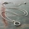Rhodium Cable Necklace with Circle Charm Holder by Bead Landing™